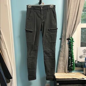 Women's Charcoal Cargo Pants